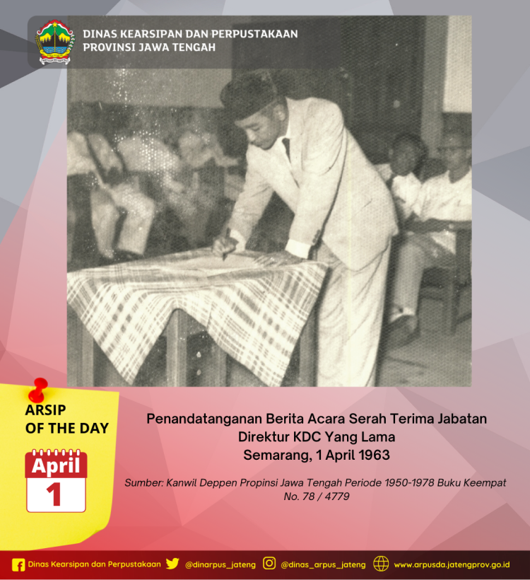 Penandatangan Berita Acara Serah Terima Jabatan Direktur KDC Yang Lama