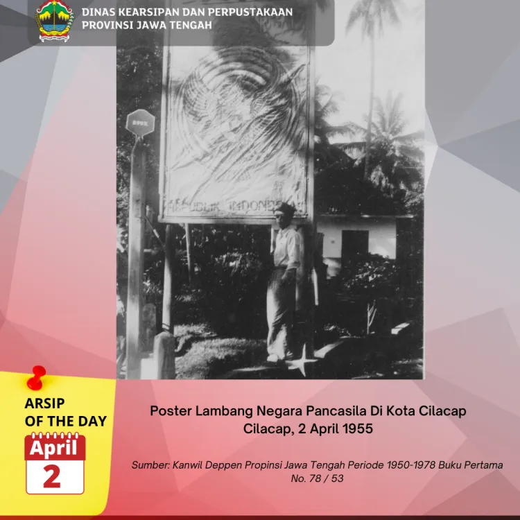 Poster Lambang Negara Pancasila Di Kota Cilacap