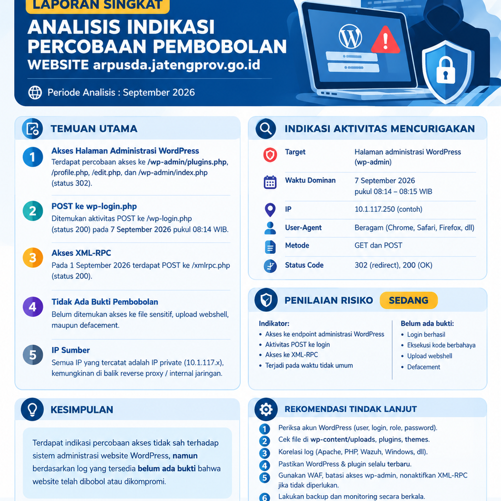ANALIS INDIKASI PERCOBAAN PEMBOBOLAN WEBSITE